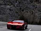 bmw m1 homage concept rear angle road