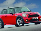 Mini john cooper works convertible front angle