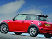 Mini john cooper works convertible rear angle